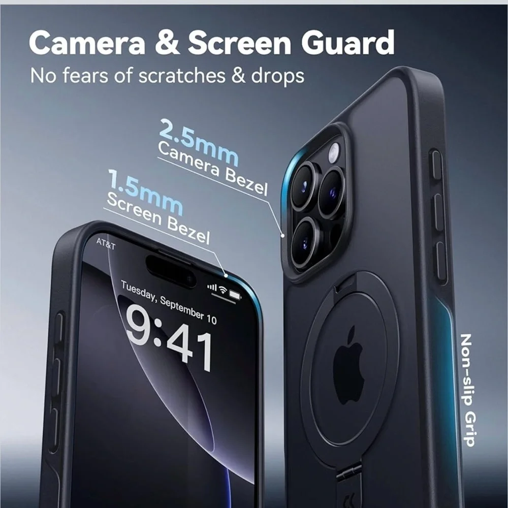 AMAZON CASEKOO Black Ultra-Magnetic Stand for iPhone 16 Pro Max Case